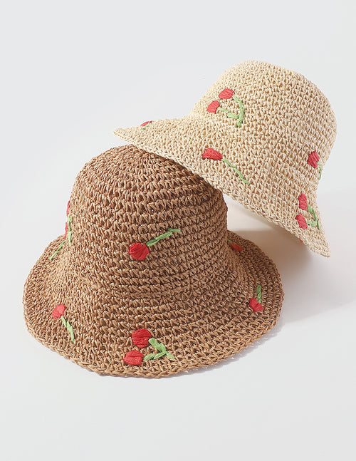 Bloemen Bucket Hat Geweven