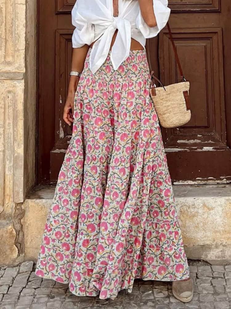 Maxi Rok Bloemenprint Boho
