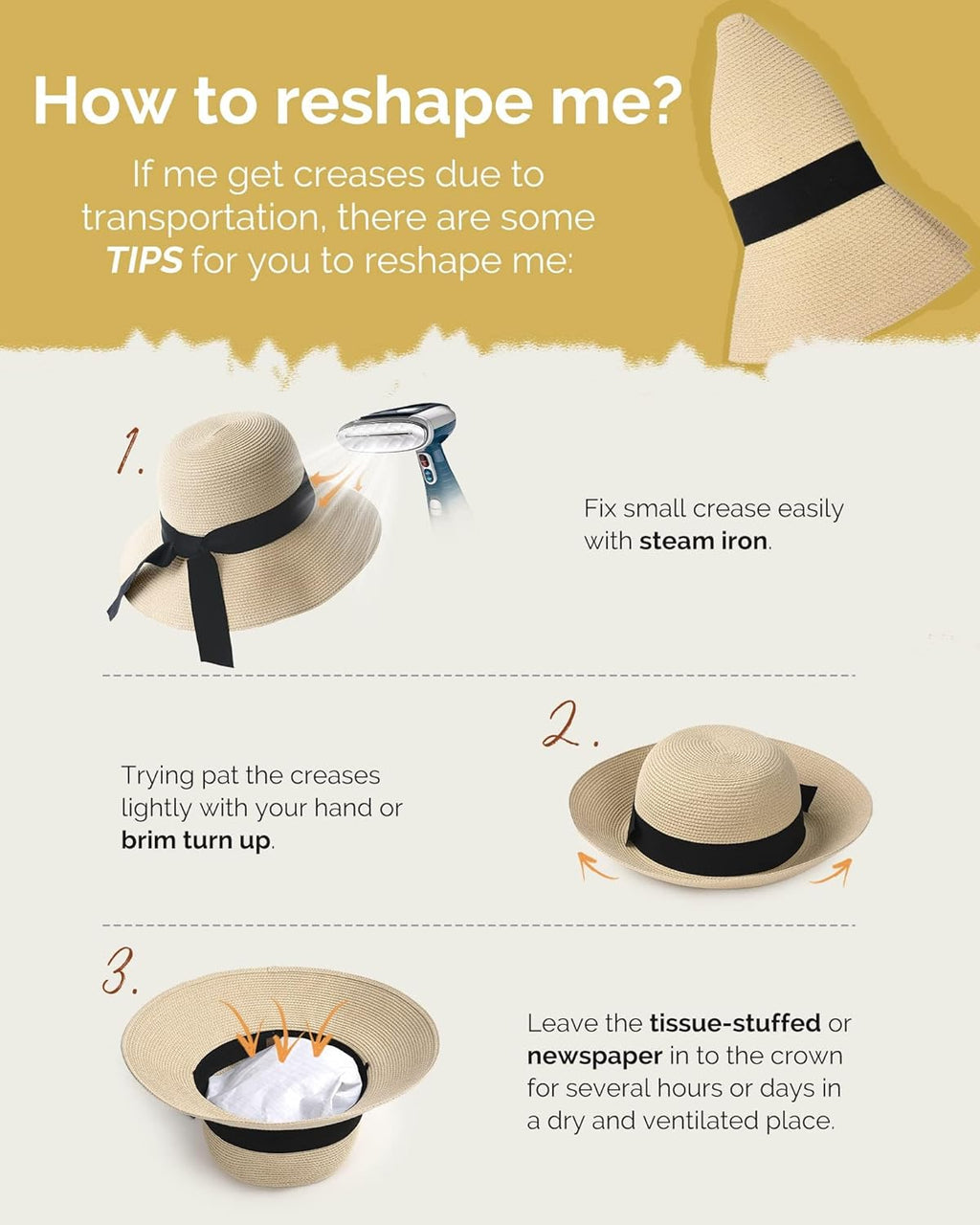 Womens Wide Brim Straw Sun Hat