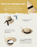 Womens Wide Brim Straw Sun Hat