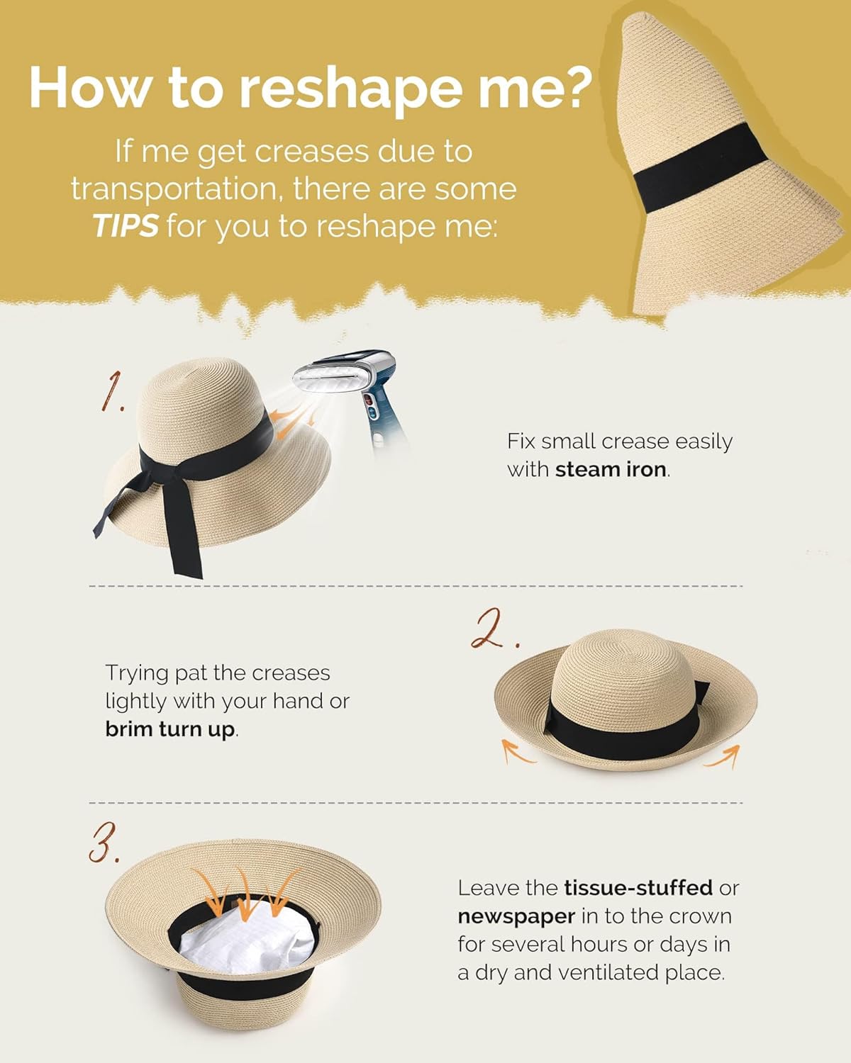 Womens Wide Brim Straw Sun Hat