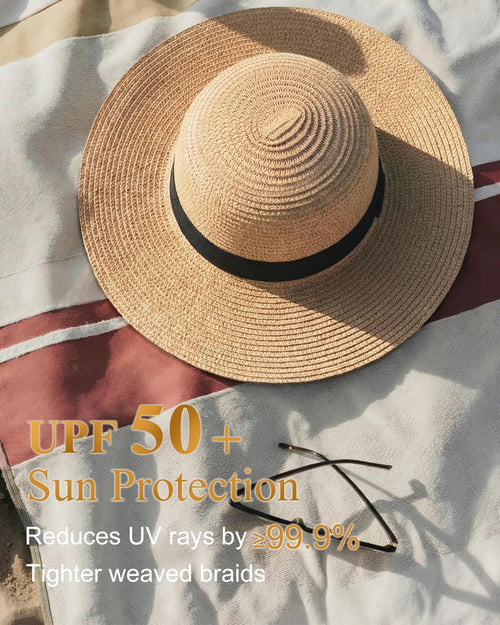 Adjustable Packable Summer Beach Hat for Women