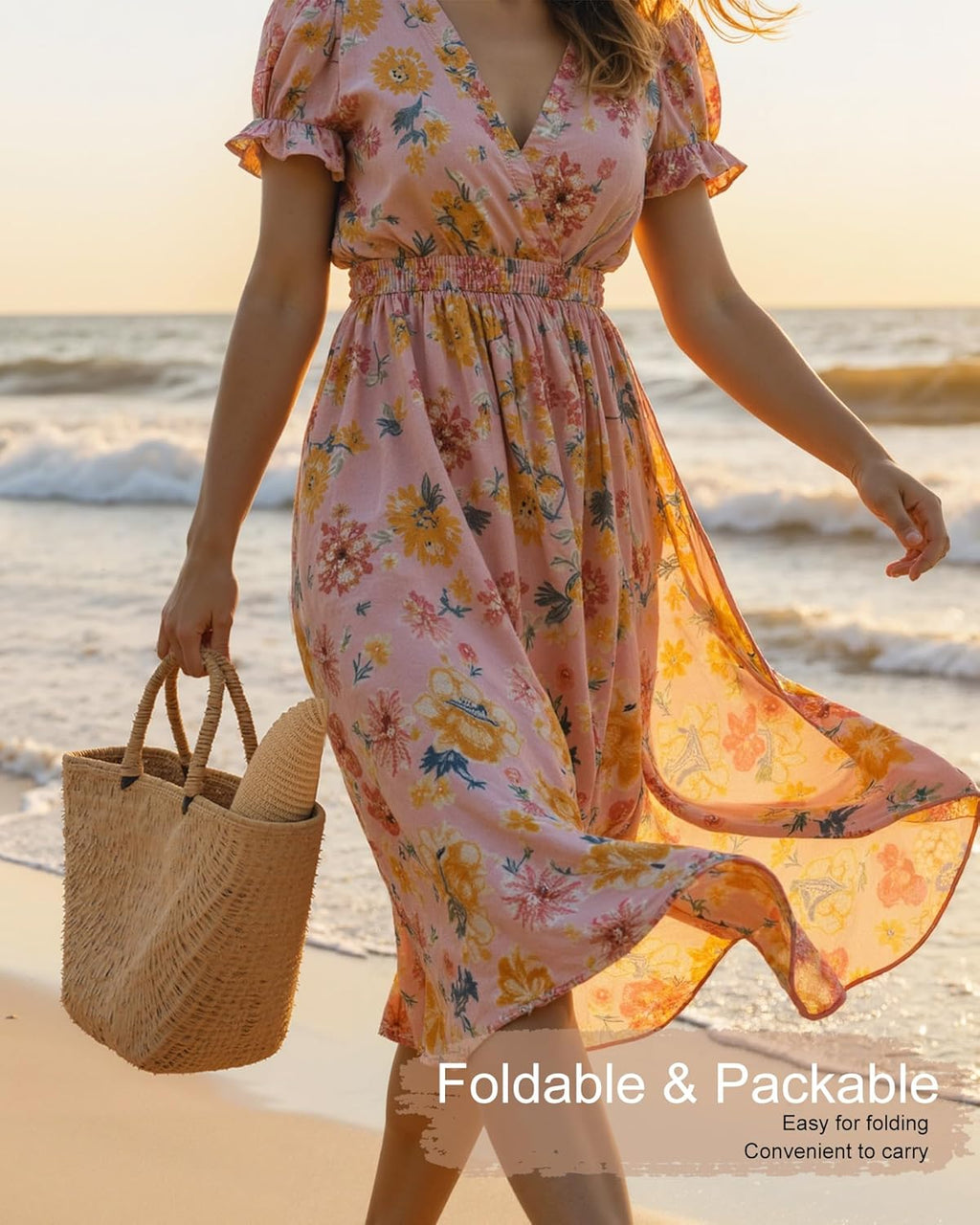 Adjustable Packable Summer Beach Hat for Women