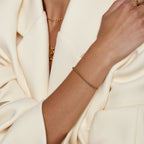 Elegant Adjustable Gold Rope Chain Bracelet with Slider Clasp