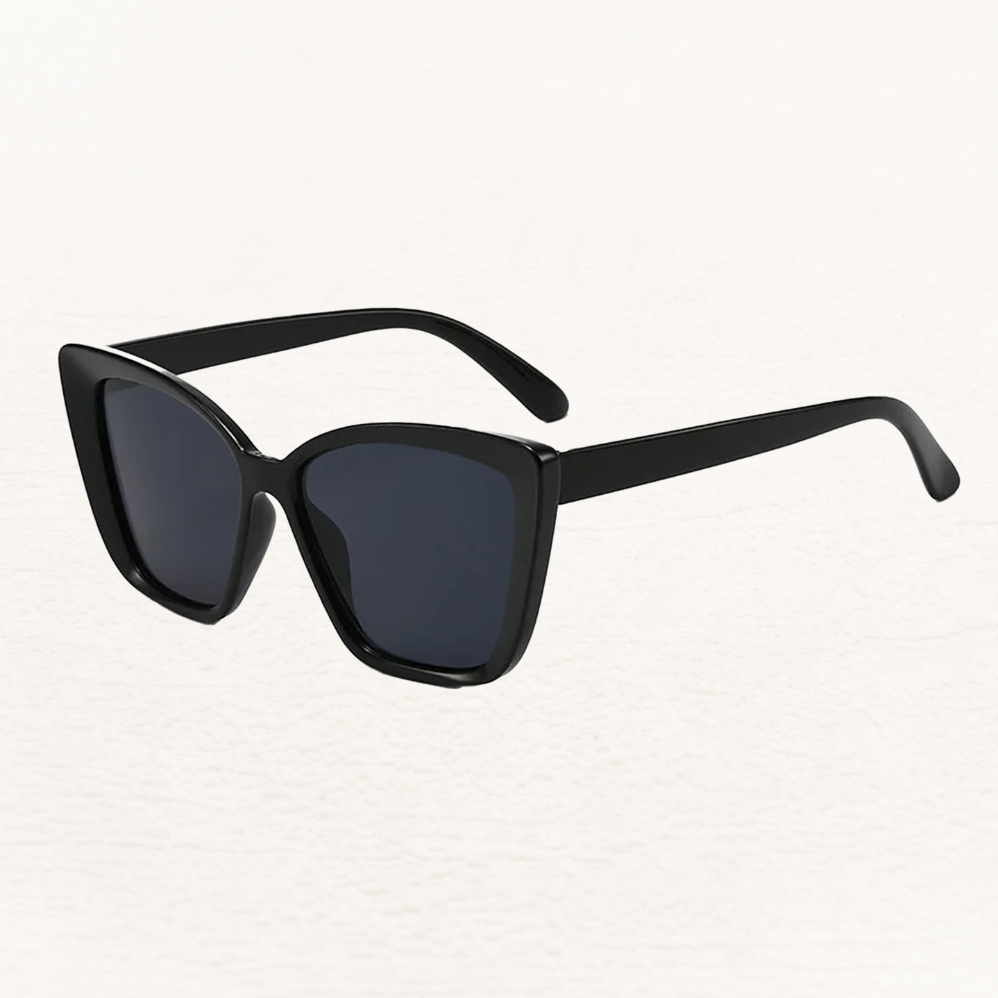 Oversized Black Cat Eye Sunglasses for Women