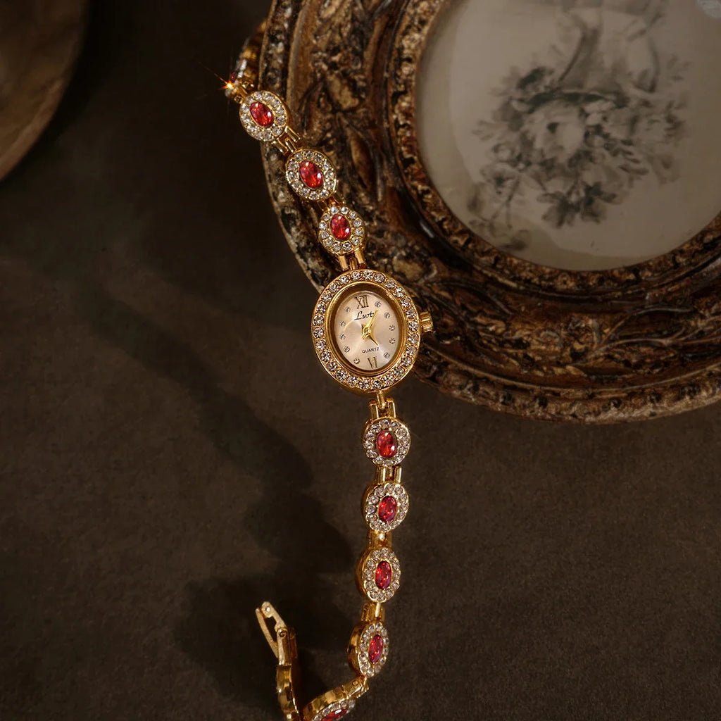 Womens Bracelet Watch with Crystal Dial Quartz