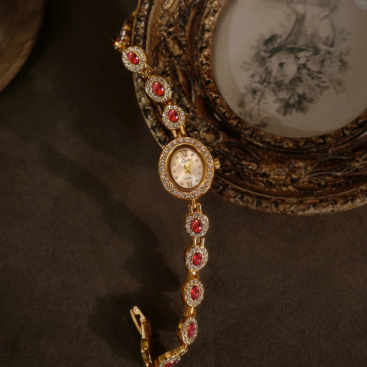 Womens Bracelet Watch with Crystal Dial Quartz