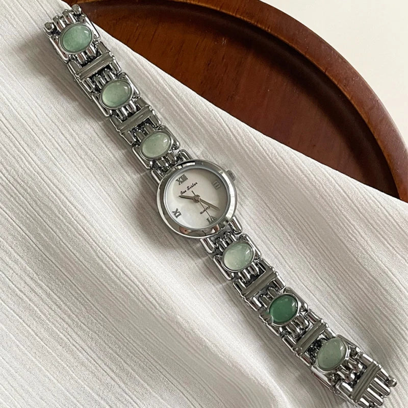 Elegant Round Dial Womens Quartz Watch