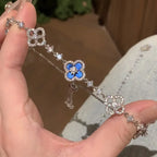 Elegant Clover Charm Bracelet with Sparkling Crystal