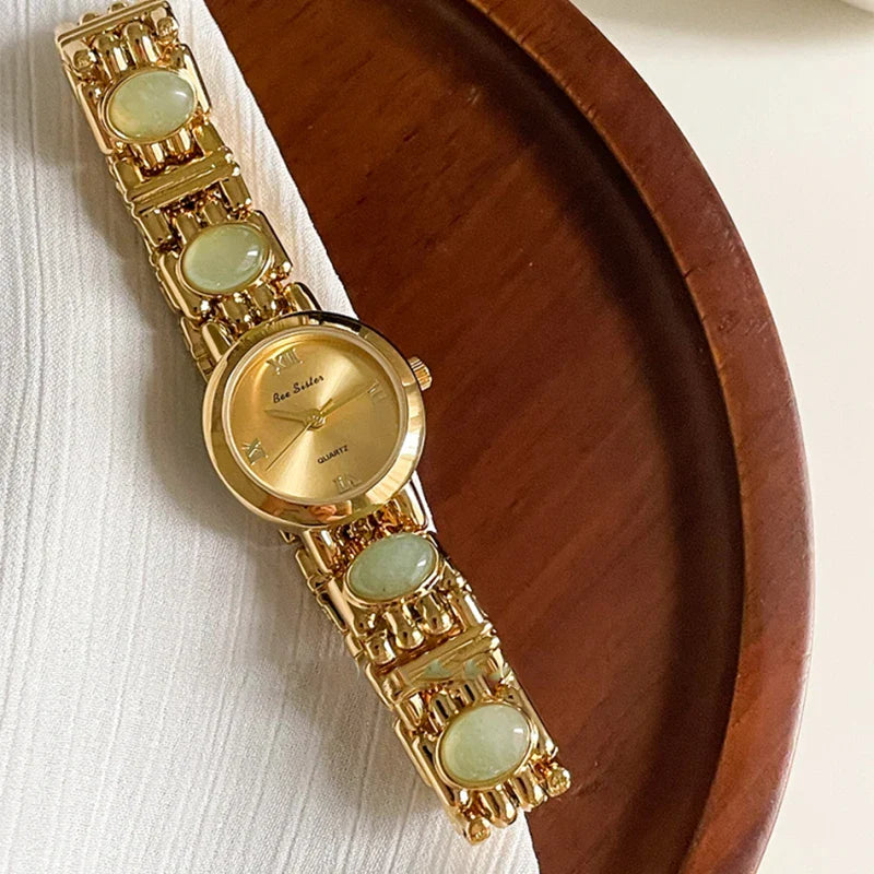 Elegant Round Dial Womens Quartz Watch