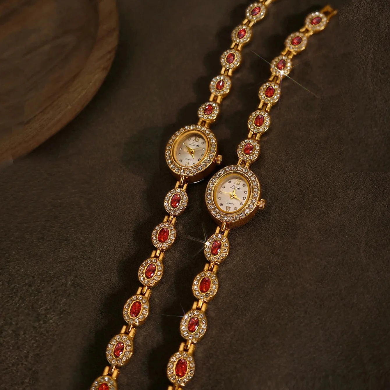 Womens Bracelet Watch with Crystal Dial Quartz