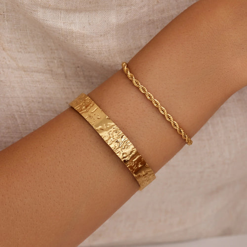 Classic Gold Rope Chain Bracelet with Extender