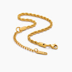 Classic Gold Rope Chain Bracelet with Extender